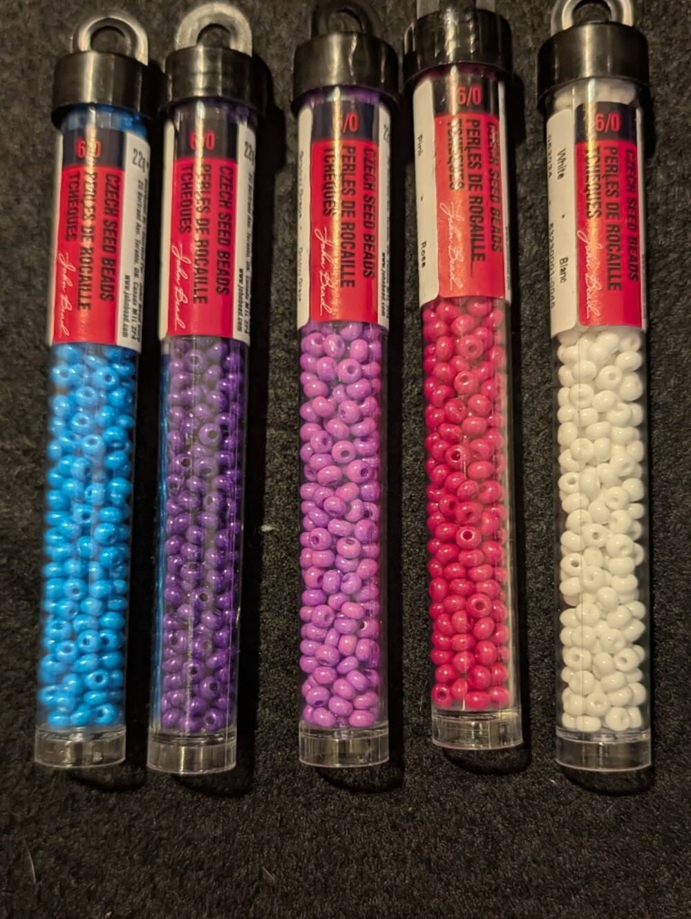 John Bead sz 6/0 Czech Glass Seed Beads 57 Tubes of Matte, Luster, Mix, SL, AB - Picture 11 of 13